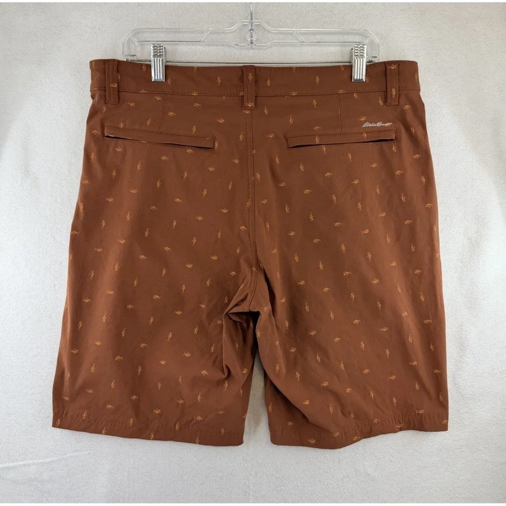 Eddie Bauer TraveX Shorts Mens 35 Burnt Orange 9